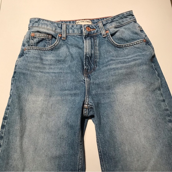 Free People We The Free Pacifica High Rise Slim Straight Leg Jeans Size 27 - Picture 6 of 14